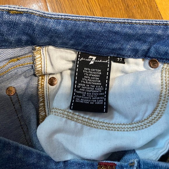 CLOSING 9/12 FOR MOVE!!   7 For All Mankind THE SKINNY Jeans Size 27 - Picture 6 of 8